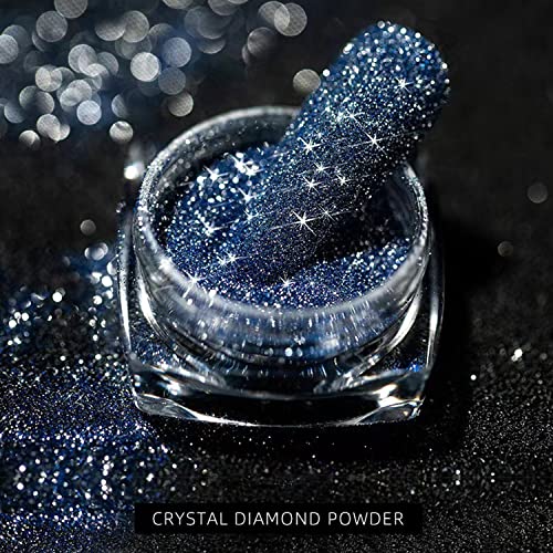 8 Colors Reflective Glitter Nail Powder Holographic Flakes Nail Diamonds For Nail Art ,Crystal Diamond Nail Powder For Women And Girls Sparkling Shiny Nail Decoration For Acylic Nail Manicure Tips #TOP3