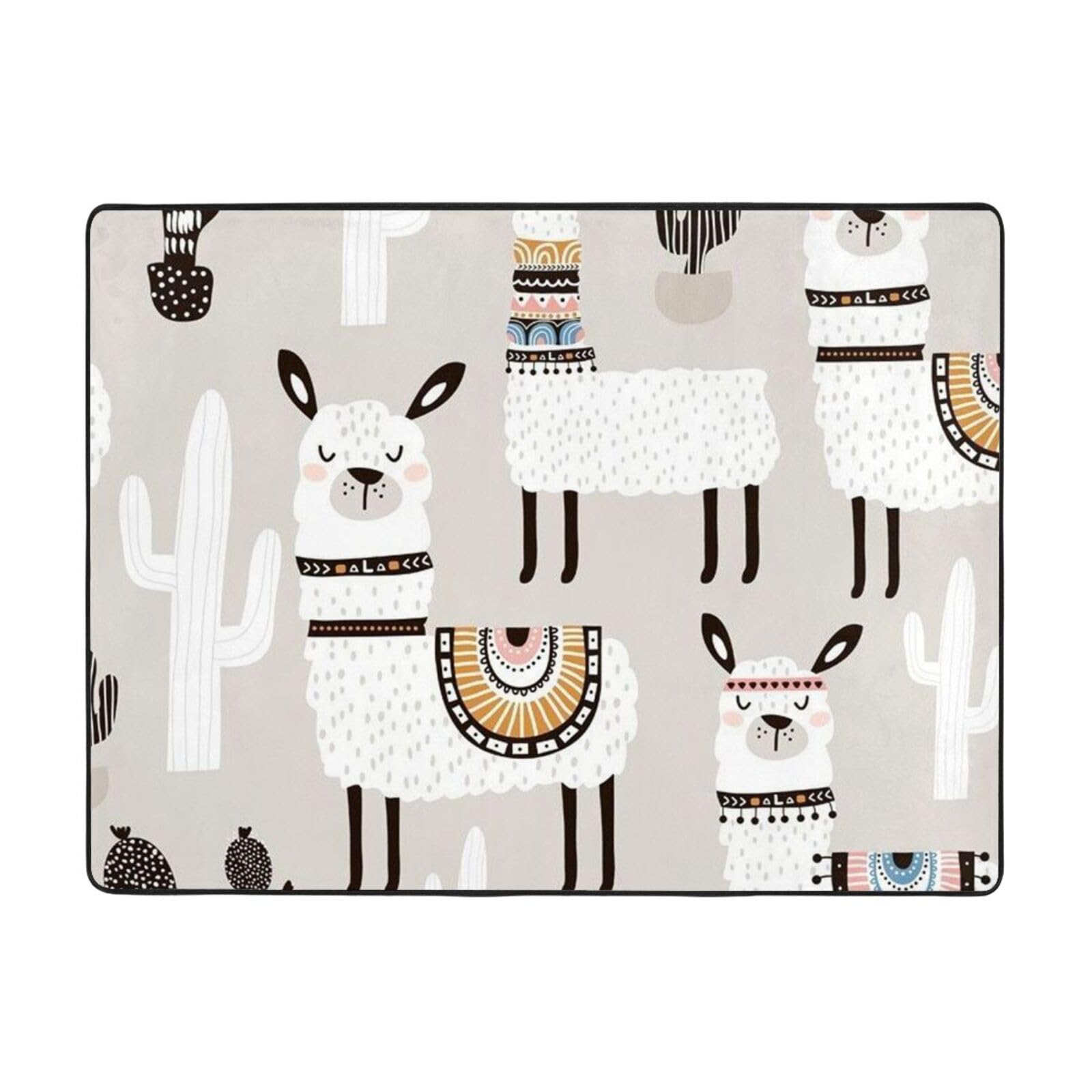 Tapis de salon flanelle au motif girafe pour chambre et bureau