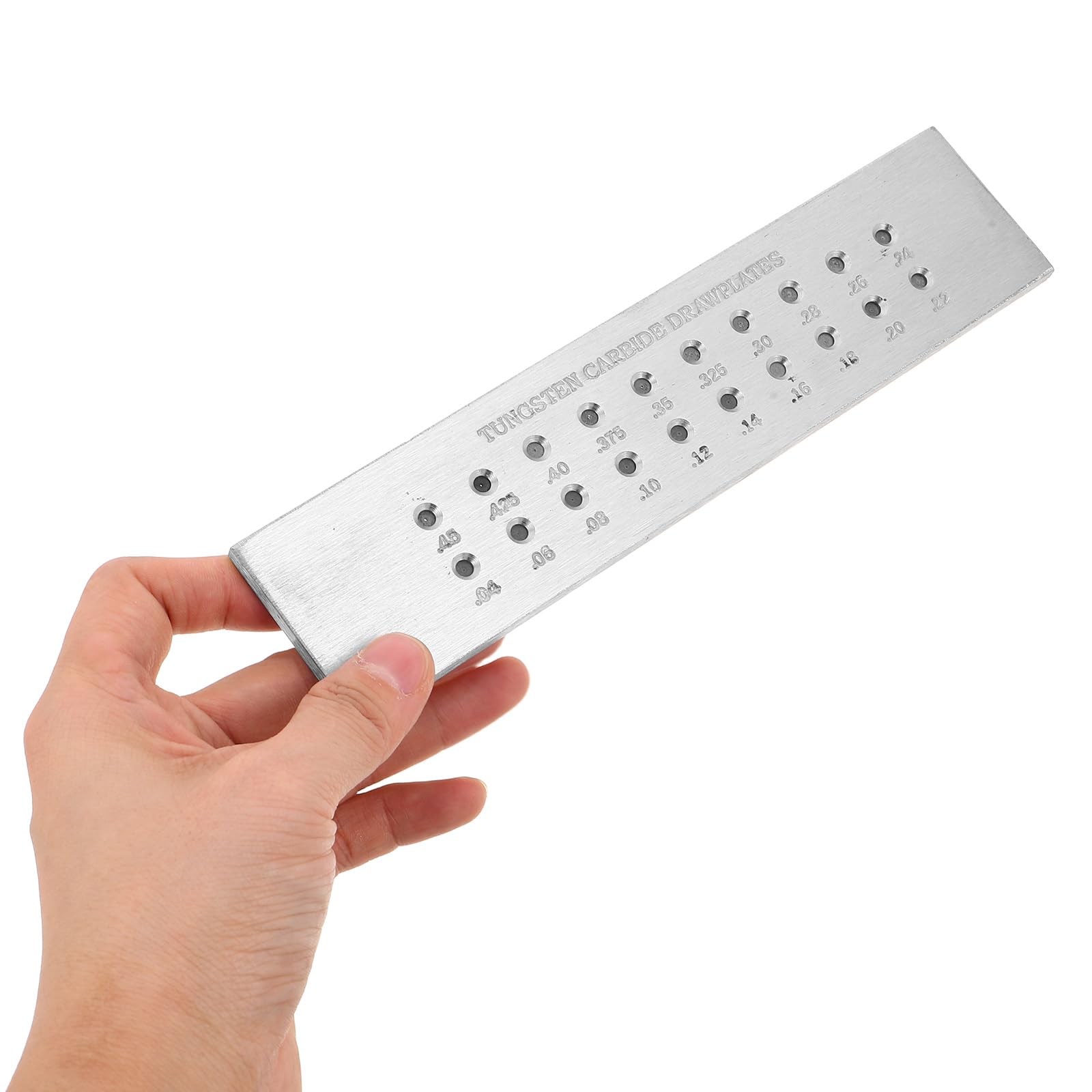Placa de Trefilado de Alambre de Metal de Doble Línea para Joyería | Orificios Redondos de Precisión, Acero de Tungsteno Ligero, para Alambre de Oro y Plata en Bricolaje