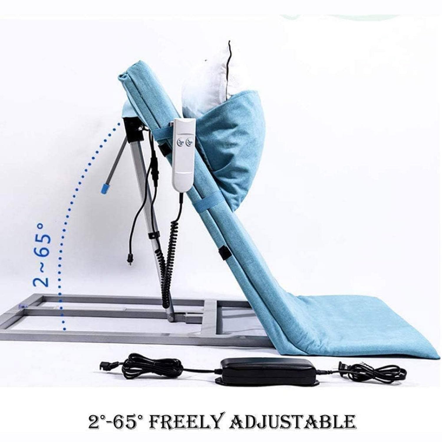 Bed Wedges Lifting Cushions,Electric Adjustable Sit-up Back Rest Reclining - Adjustable Medical Pillow Lifter with Removable Headrest for Neck Head Lumbar Support Bed Wedge