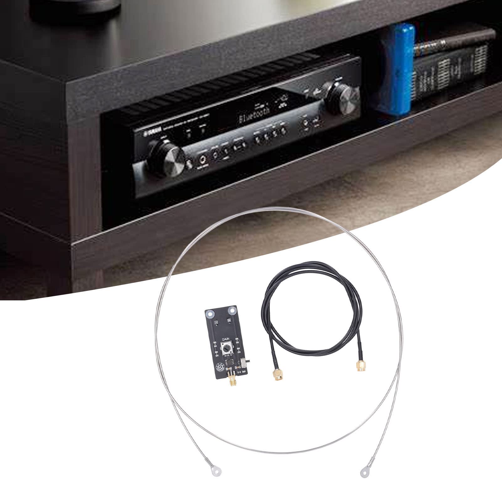 Antenna attiva a piccolo loop con chip NE592, antenna di ricezione SDR ad alta efficienza, compatta e di lunga durata per radio e ricevitori