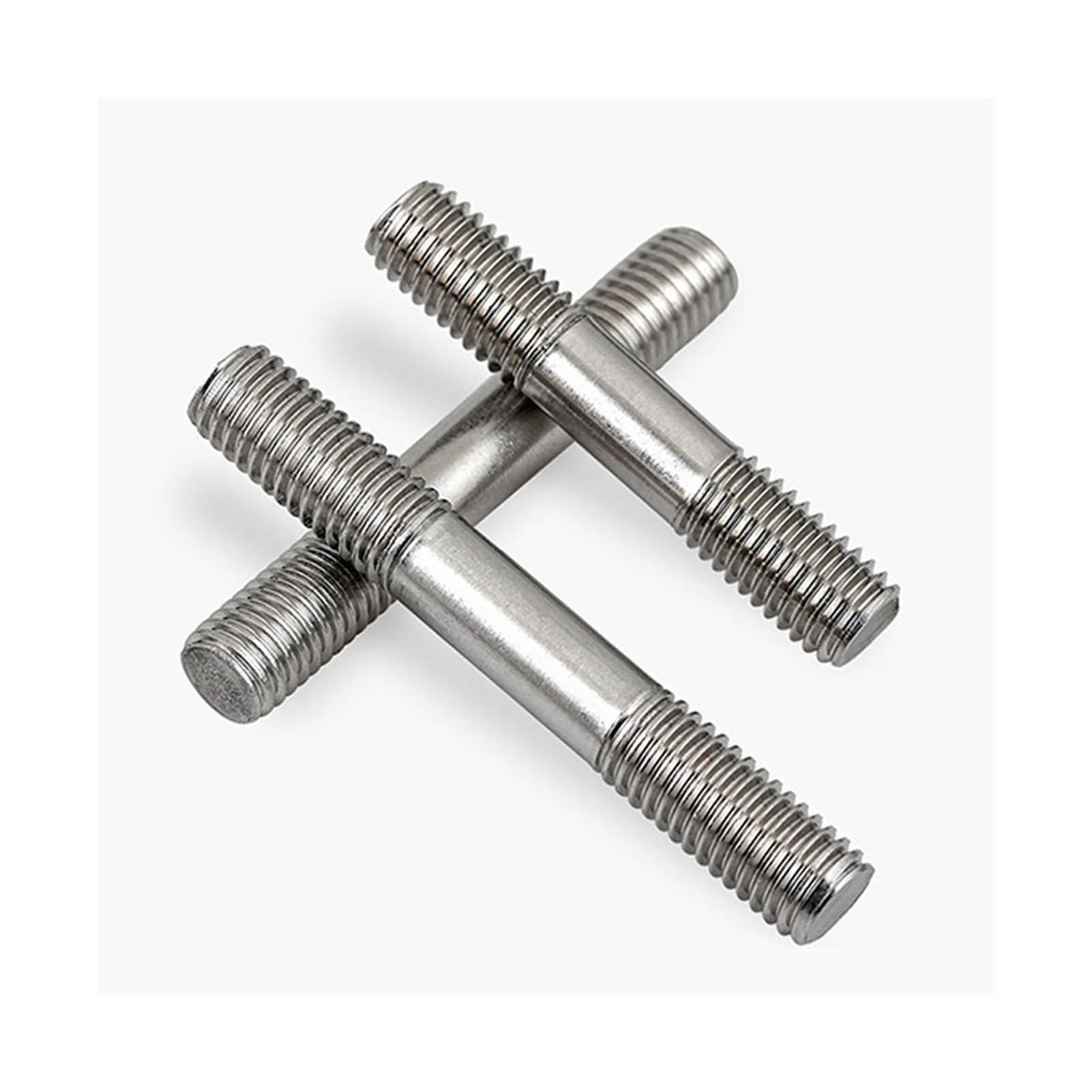 WUUKEPSG Ss 304 Double-Ended Threaded Rod Stud Bolt Rod,Stud Bolt Screw/25Mm/M4 (5Pcs)