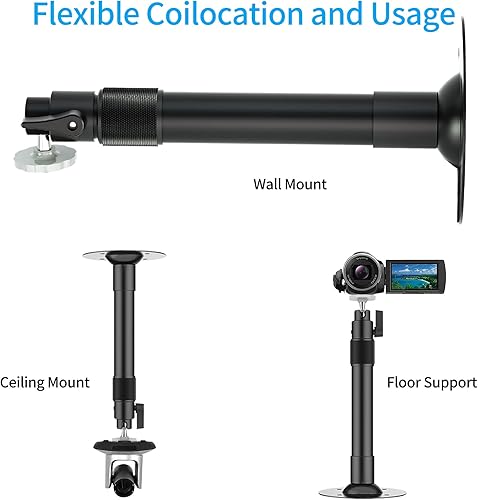 Miniatura 5 de Soporte para proyector, montaje en techo caído, longitud extensible de 11.8 a 18.89 pulgadas, soporte universal para proyector con ángulo de