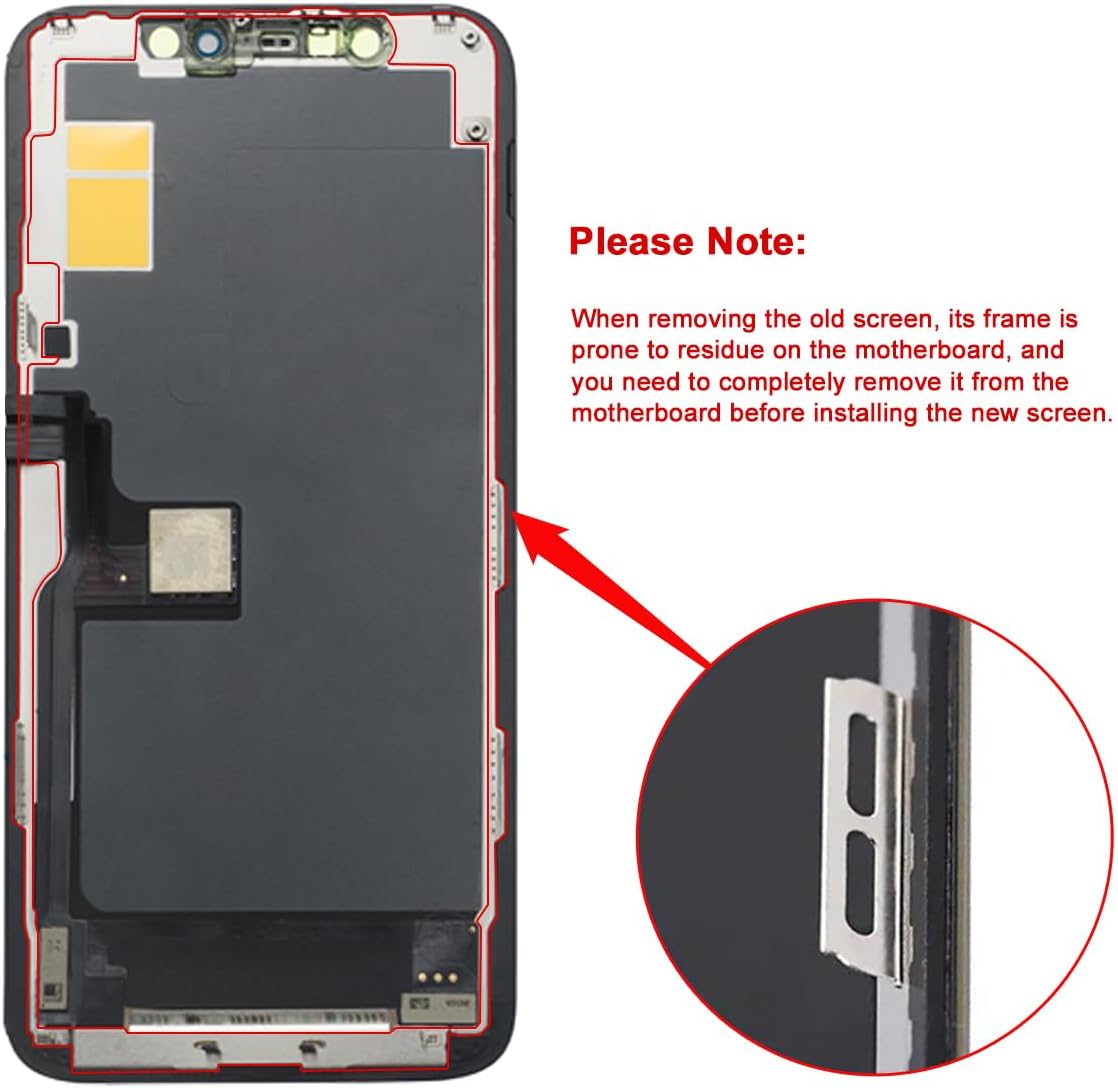 [OLED] for iPhone 11 Pro Screen Replacement 5.8 Inch [NOT LCD] Display 3D Touch Frame Assembly Digitizer for Model A2160, A2217, A2215（No Tools）