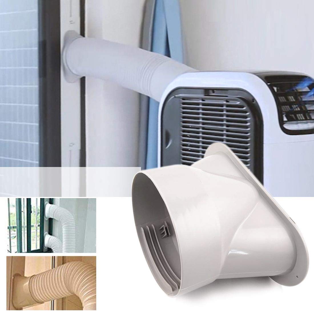 Air Conditioner Exhaust Adapter, 13cm/5in Connection Window Adapter Suitable for All Portable Air Conditioning Systems and Exhaust Pipes (13cm/5in)