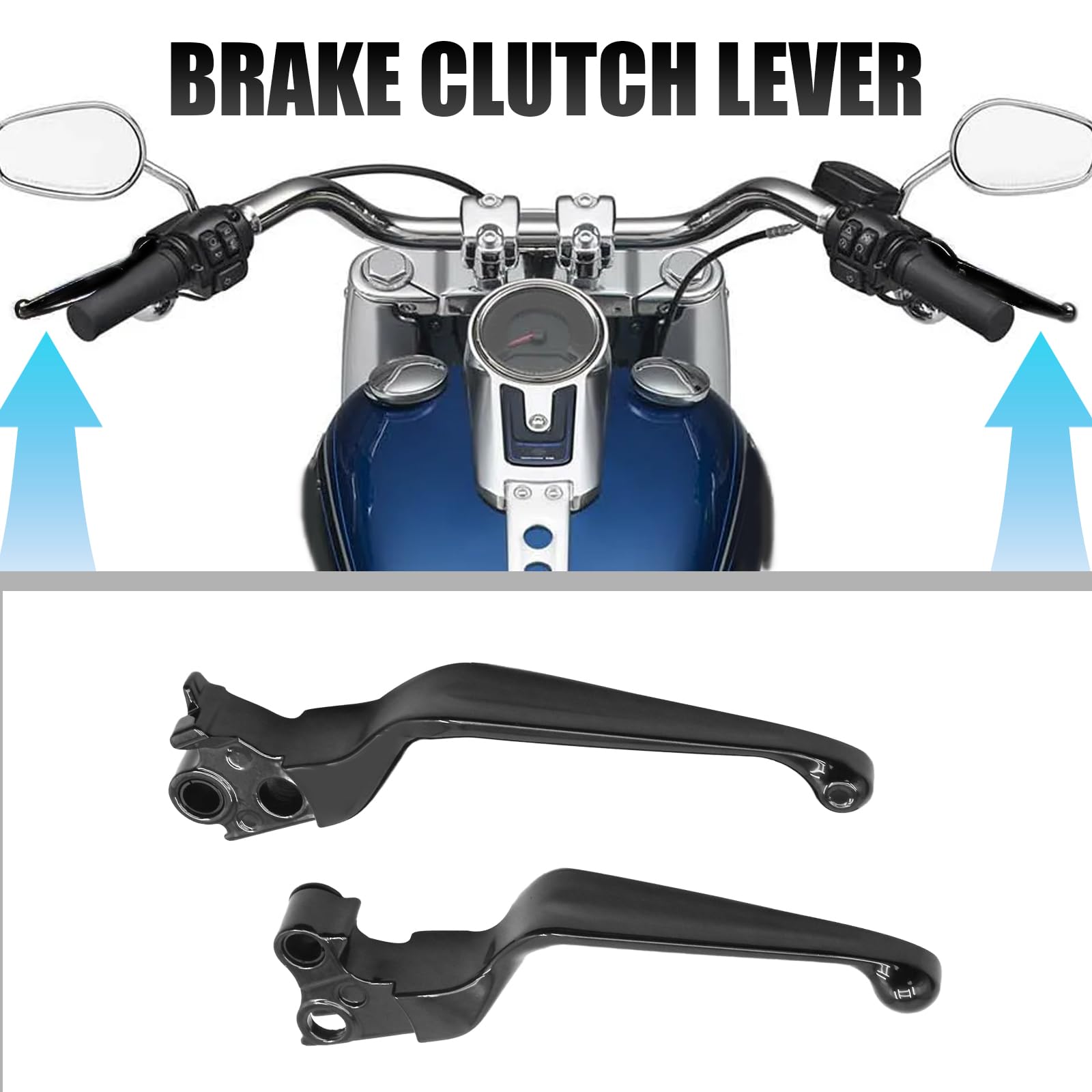 Hihaha Brake & Clutch Levers – 2-Piece Black CNC Aluminum – Fits