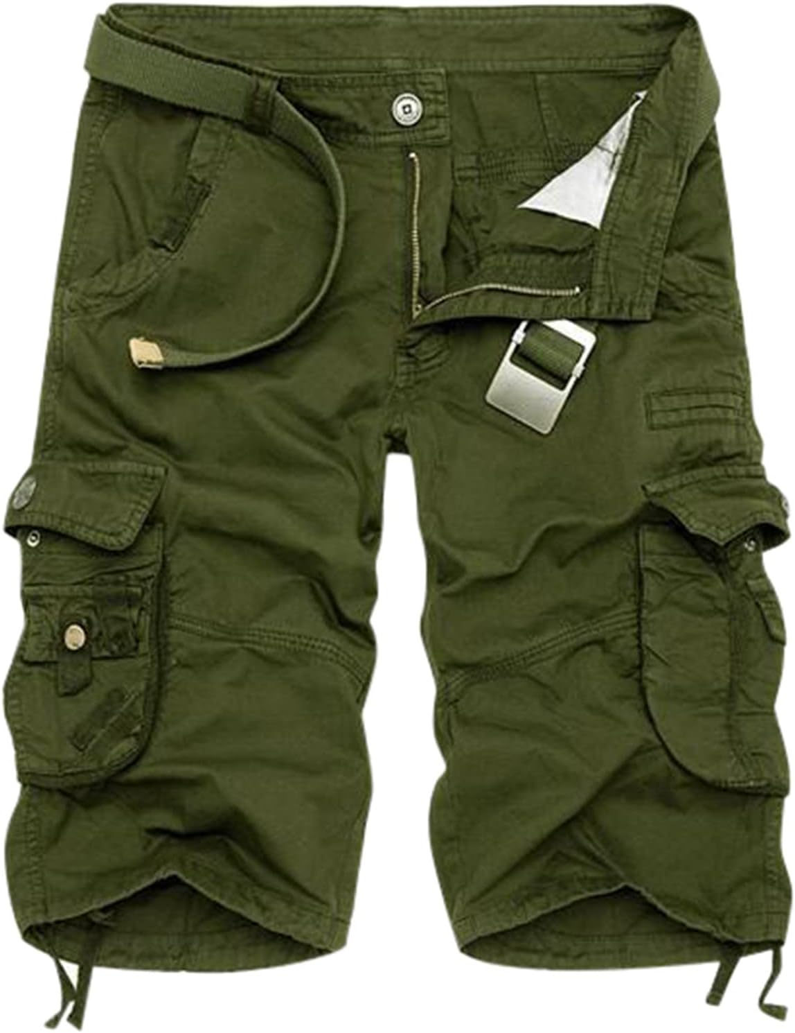 Pantaloncini Mimetici Uomo Pantaloncini Cargo Mimetici Uomo - 100% Cotone, Vita 32", 6 Tasche - Per Relax E Casual ZALANDO BERMUDA - Foto 2