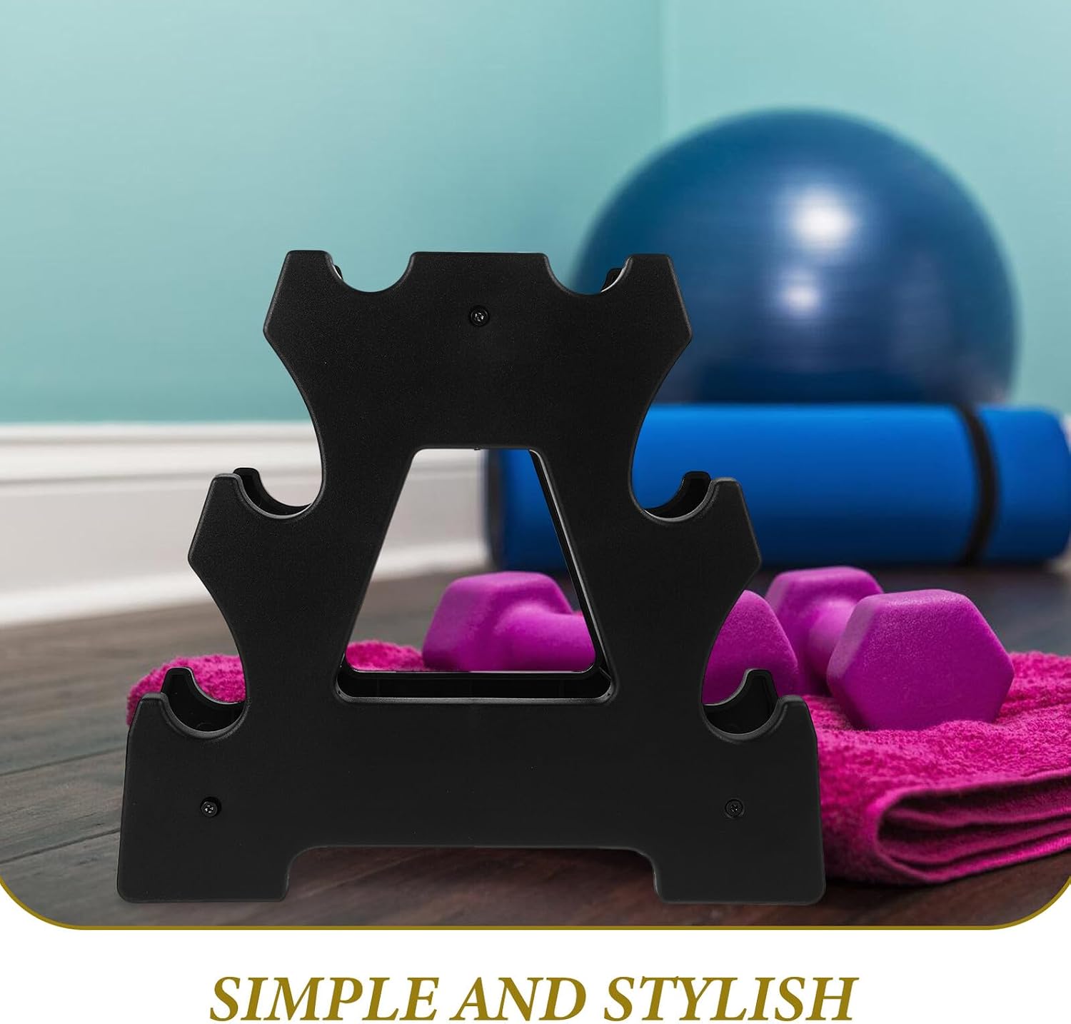 Dumbbell Rack Stand Barbell Holder, Heavy-duty Steel Hand Weights Storage Frame for Home Gym Organization and Portable Dumbbell Placement