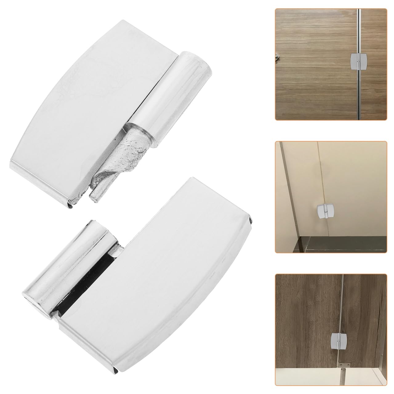 Cerniere in Acciaio Inossidabile Per Porte Di Bagni Pubblici Con Chiusura Automatica Cerniere Per Porte Divisorie Regolabili 3.15X2.95X0.59In Accessori Di Connessione Per Uso Commerciale