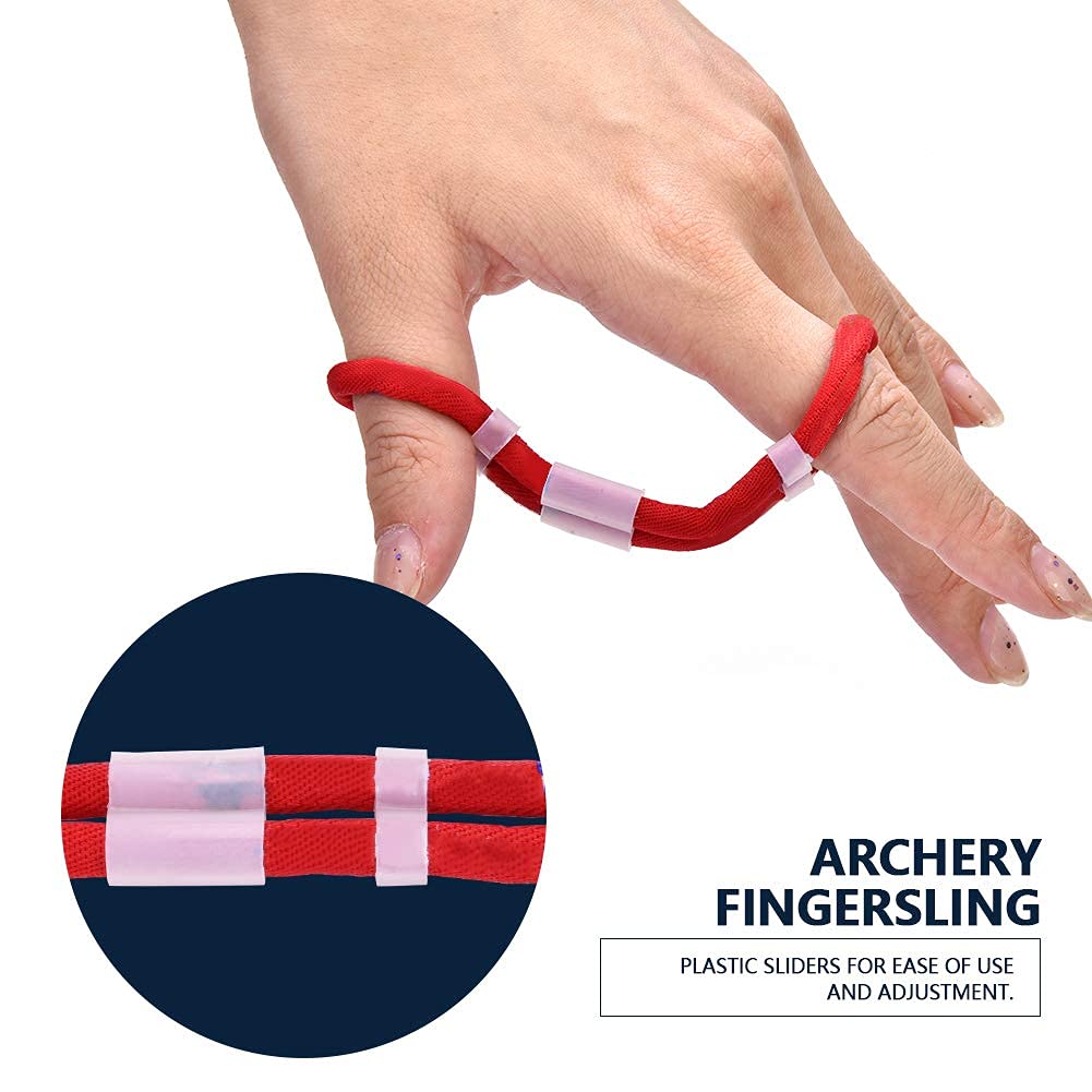 Alomejor Archery Finger Sling élastique en Tissu Fingersling réglable Archery Finger Sling pour Arc recourbé en Plein air