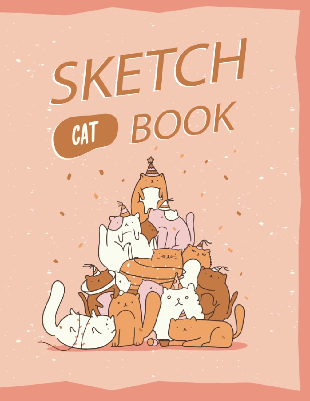 Cat Sketch book: Just A Girl Who Loves Cats, Cat pyramid Sketchbook , Cat Notebook, Blank Paper for Drawing, Doodling , Sketching , Writing or Painting | size "8.5x10" inch 108 page