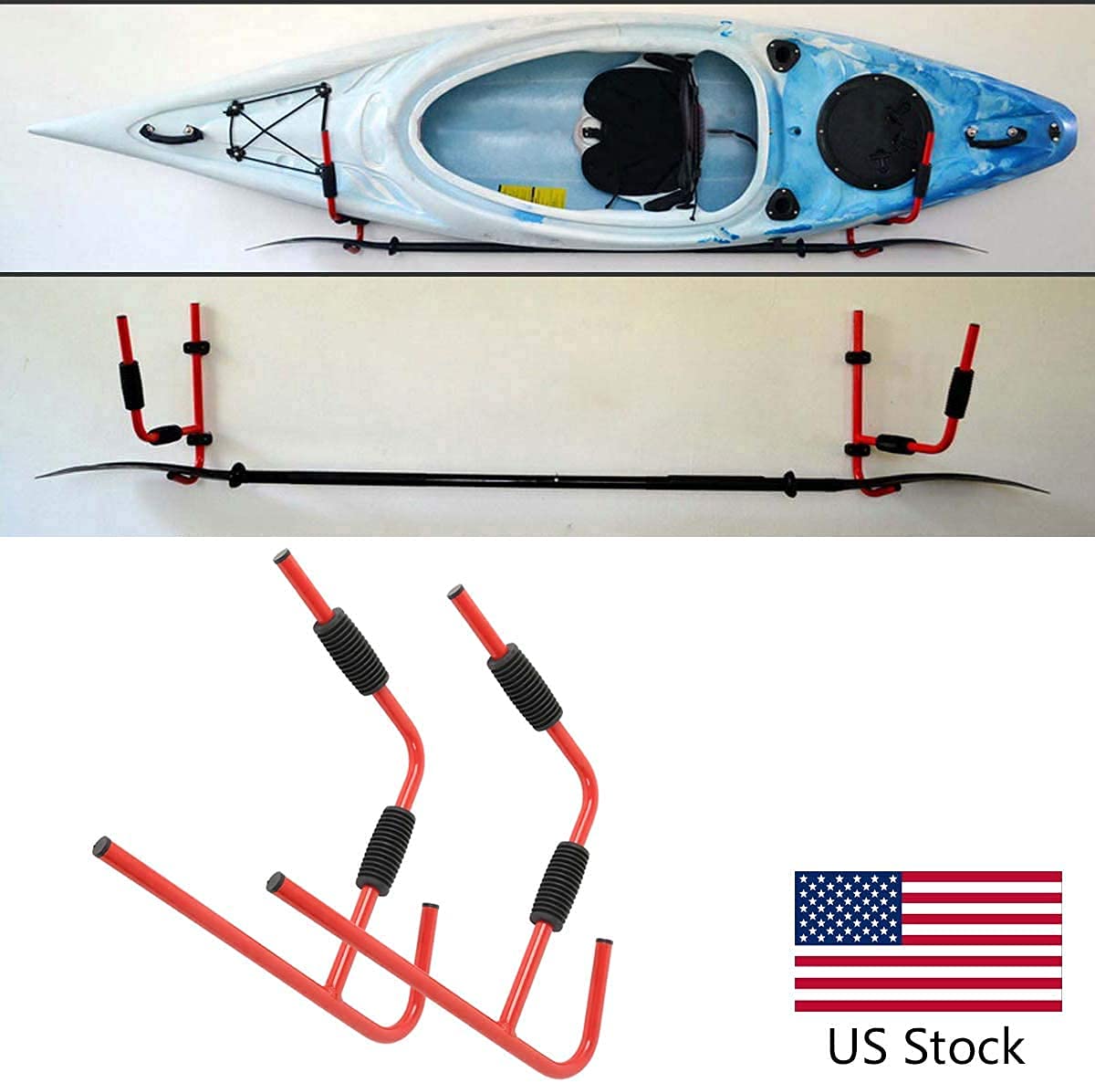 Buy Ediors KayakWallRack 100Pound Heavy Duty Steel Kayak Ladder Wall