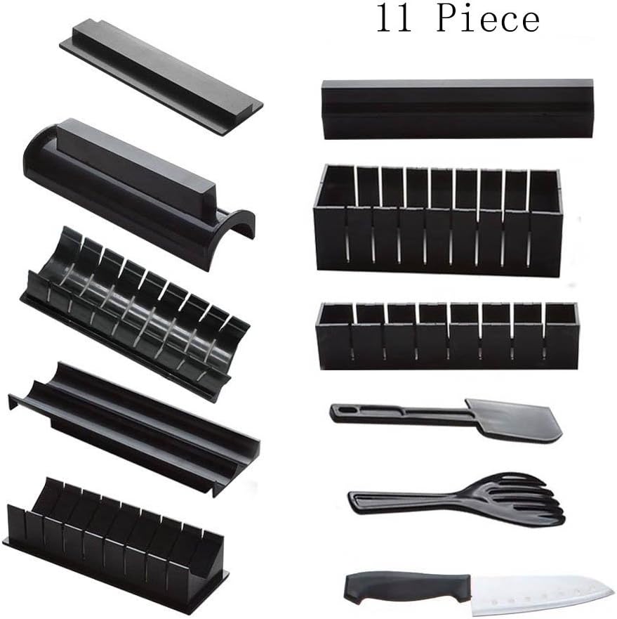 11 Piece Sushi Maker Set Including Sashimi Knife Rice Spoon And Paddle, DIY Sushi Making Kit Roll Sushi Maker.