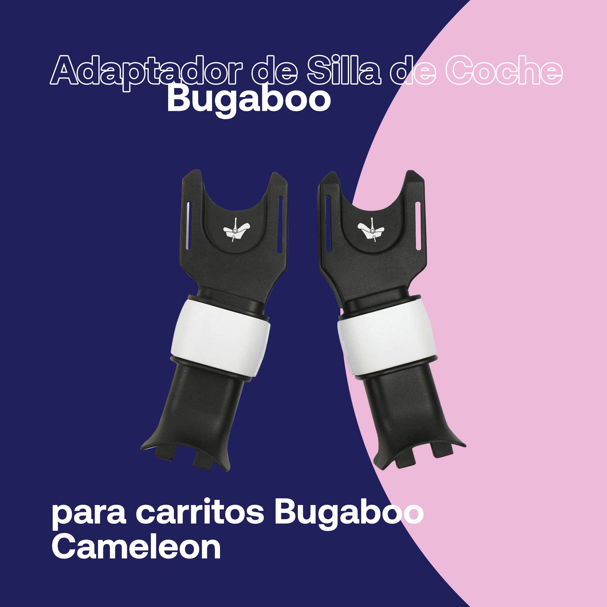 Bugaboo Adaptador de Silla de Coche para Carritos Cameleon, Cameleon 3 y 3 Plus, compatible con las sillas de coche Maxi-Cosi, Cybex, BeSafe, Kiddy y Nuna, fácil sistema click-and-go, Negro