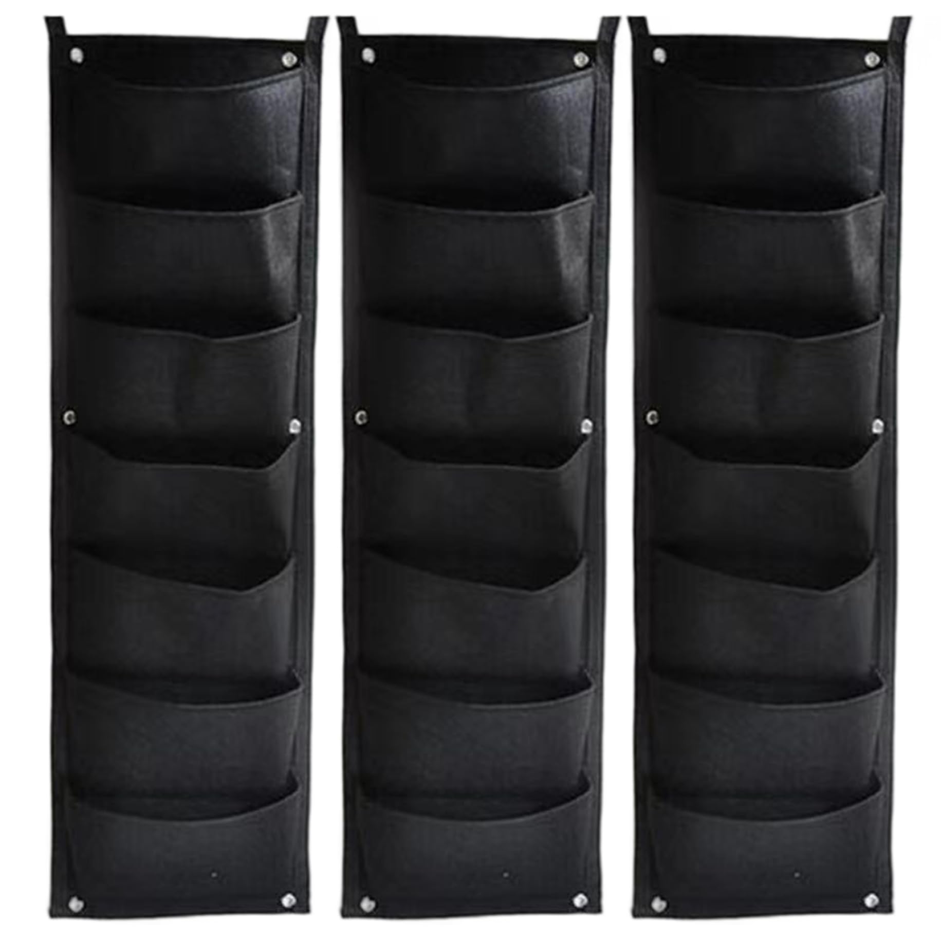 Jardinage vertical en tissu respirant lot de 3 feutres muraux 7 poches drainage optimal