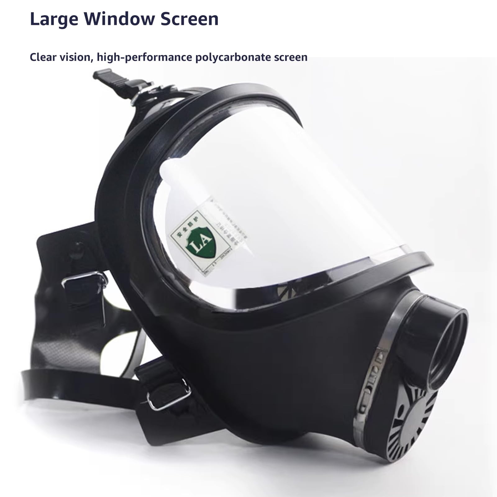 Maschera Respiratoria Con Filtri, Maschera antigas integrale riutilizzabile, Maschera Antipolvere, Respiratori riutilizzabili per Verniciatura, prodotti chimici, gas acidi, protegge da gas ecc.