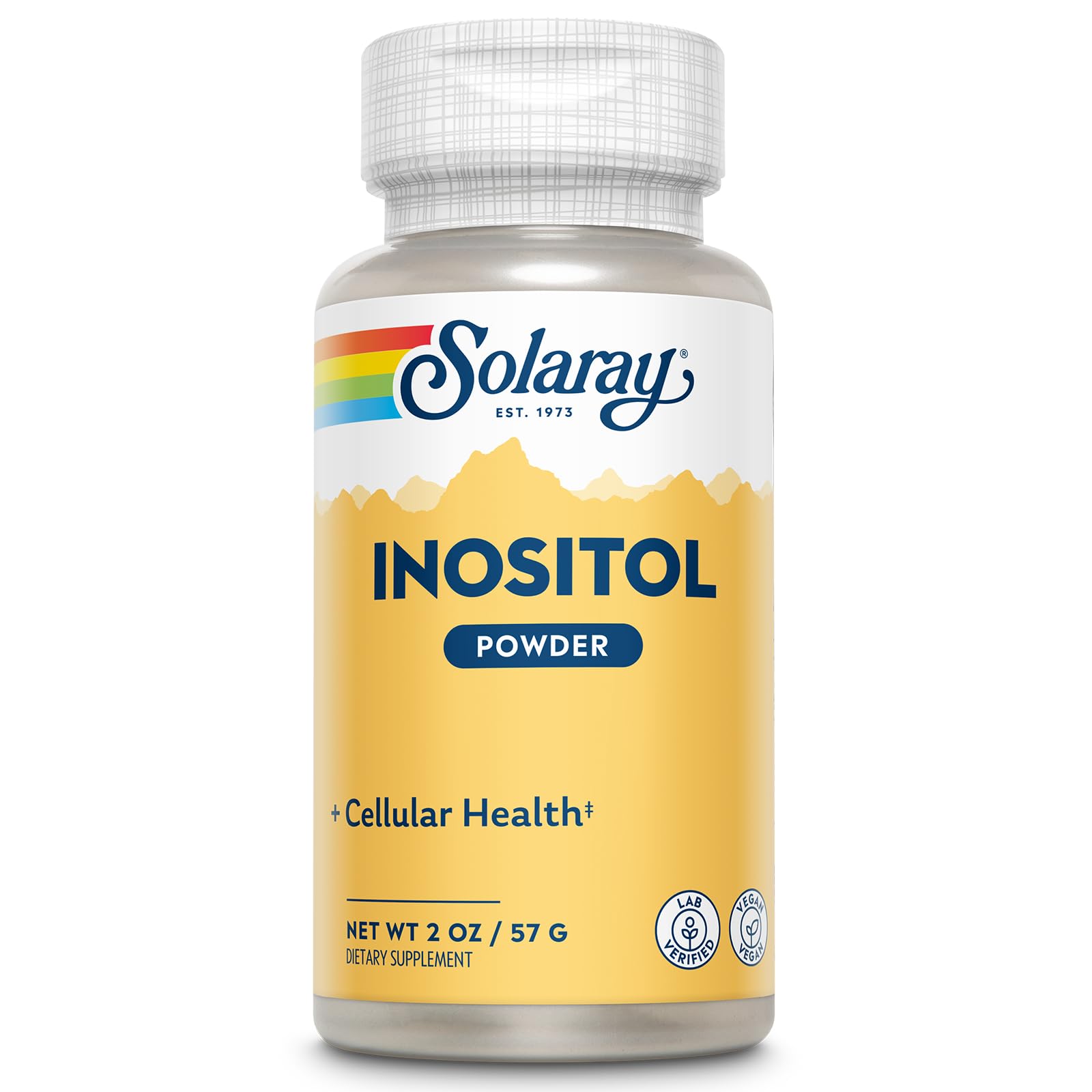 SOLARAY Suplemento de Inositol (Vitamina B8) em pó, 700 mg por porção, 56 g
