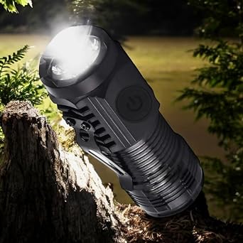Flashlight Led USB RECHARGEABLE-Ultra Powerful Bright Mini Size Flashlight [Energy Class A++]Media Lamp Earthquake,Police,Gendarmerie,Police,Watchman (HIGH BRIGHTNESS) [Energy Class A++]