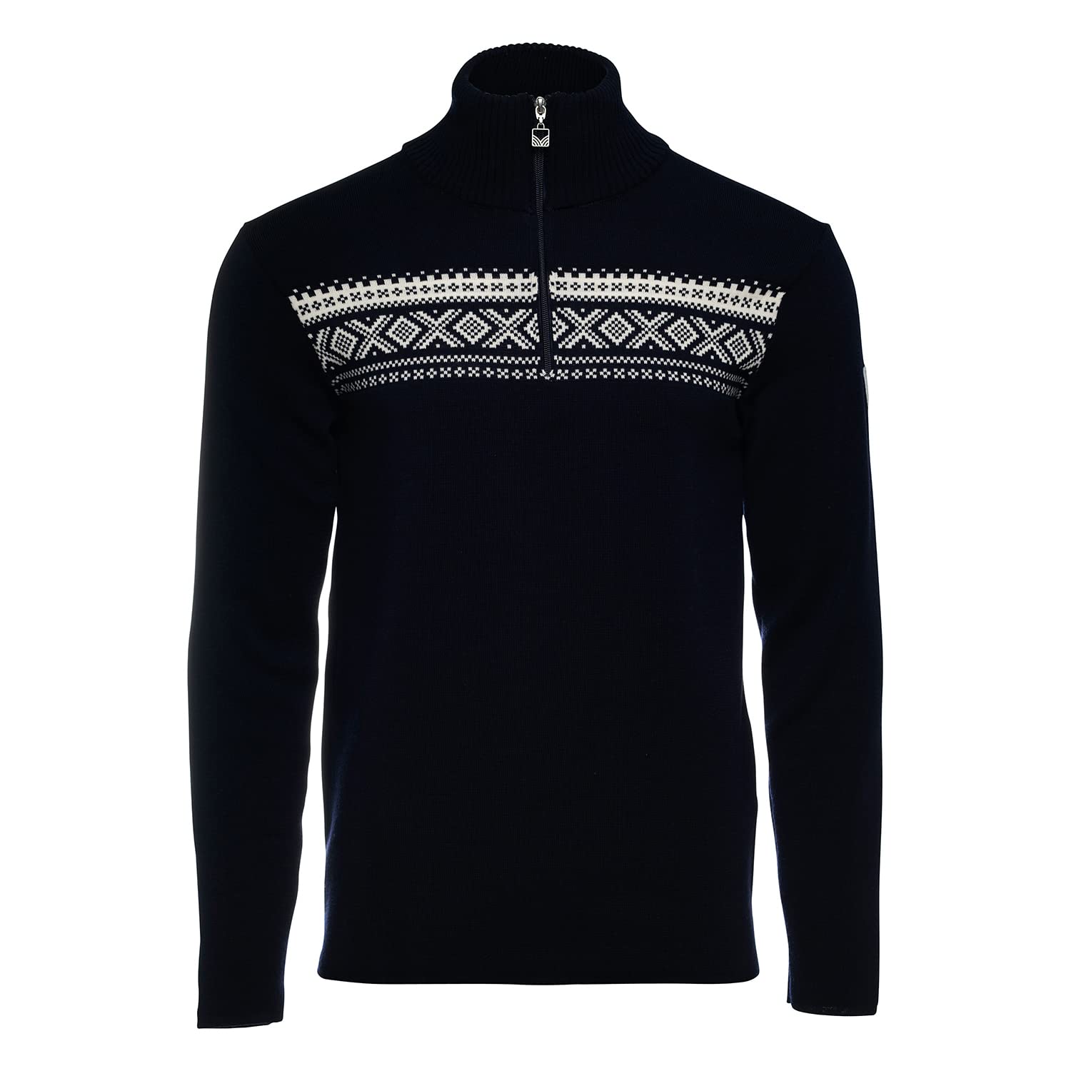 Dale of Norway Dalestolen - Suéter de lana merino con cuello alto para hombre, suéter de cuello alto con cremallera de un cuarto, suéter de esquí de cuello alto