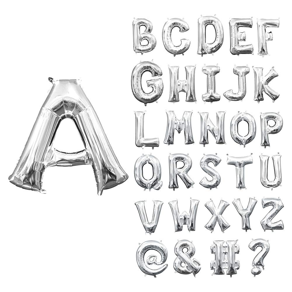 Elegant Silver Letter "P" Air-Filled Foil Balloon - (16") 1 Piece - Premium Quality & Long-Lasting Dazzling Decorations, Perfect For Parties & Events