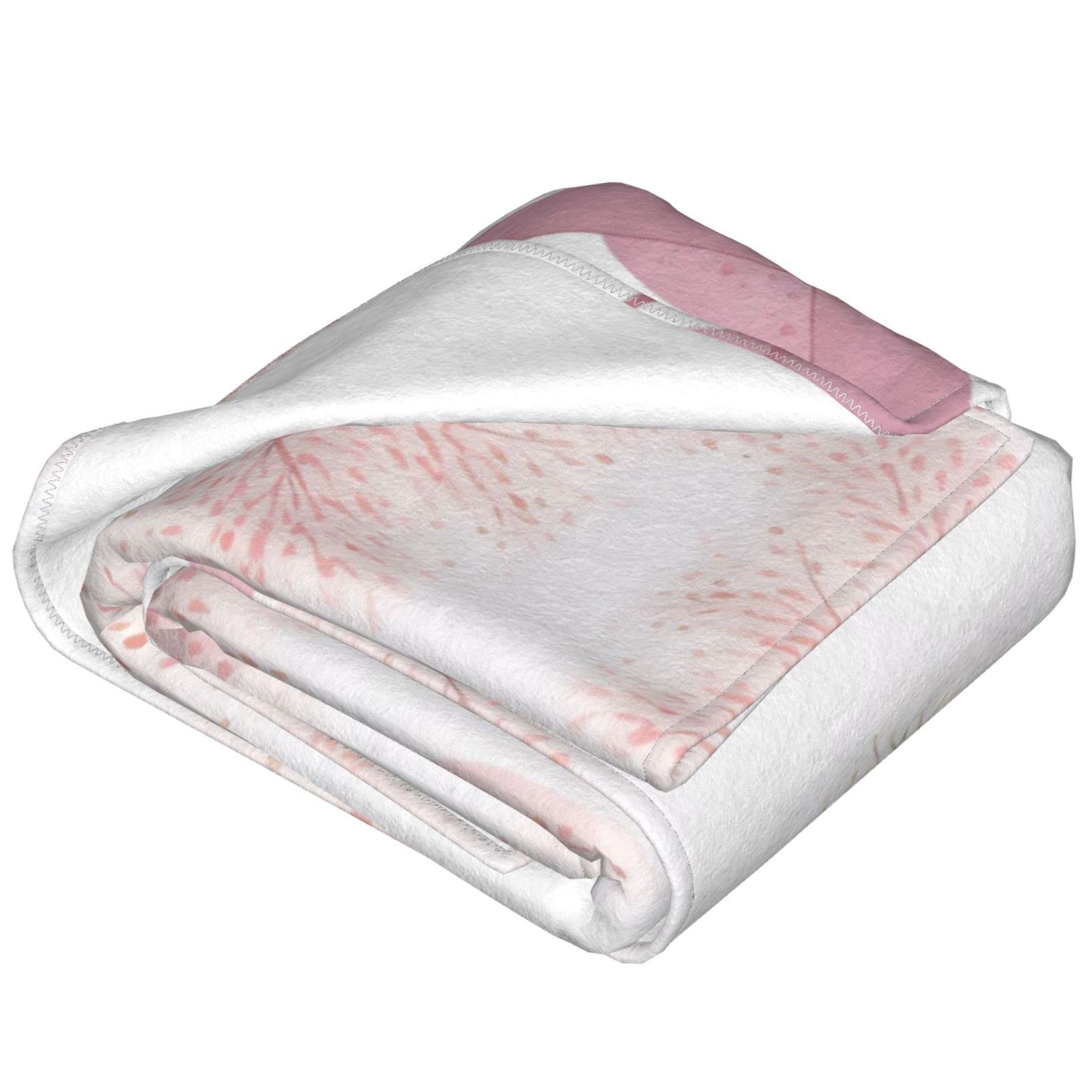 Coperta in pile con stampa floreale in fiore, per divano o letto, morbida flanella per tutte le stagioni, 127 x 152,4 cm