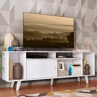 Rack para TV até 65 Polegadas Madesa Cancun com Pés - Branco