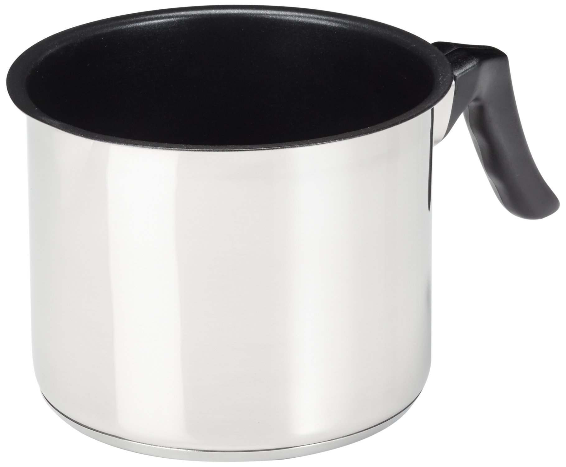 Pot au lait Krüger 2114B Saturn 14 cm en acier inoxydable argenté avec bec verseur pratique