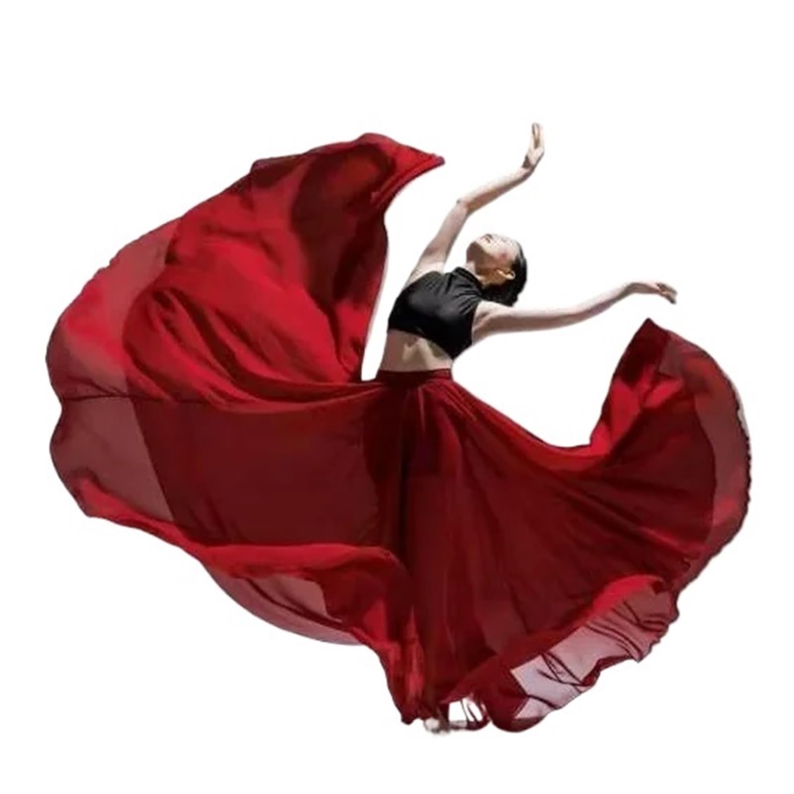 Ropa de Danza clásica for Mujer, Falda Larga Lisa, Elegante, Amplia con Vuelo, Ropa práctica Ballet Moderno para Festivo, Escenario, Rendimiento
