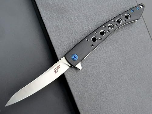 Miniatura 3 de Eafengrow EF943 EDC Cuchillo plegable D2 Hoja de acero G10 Mango Cuchillos con clip de bolsillo para camping, senderismo, supervivencia al aire