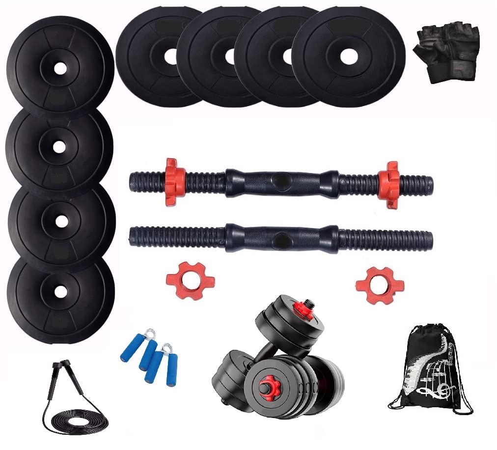 Bodyfit Dumbbell Set, Home Gym Set, (4kg to 50kg),one Pair of Adjustable Dumbbell Rods, Weight Plates, Home Gym Set,Gym Equipments, Exercise Sets n Accessories. (4Kg Set(1kgx4pcs))-picture-26