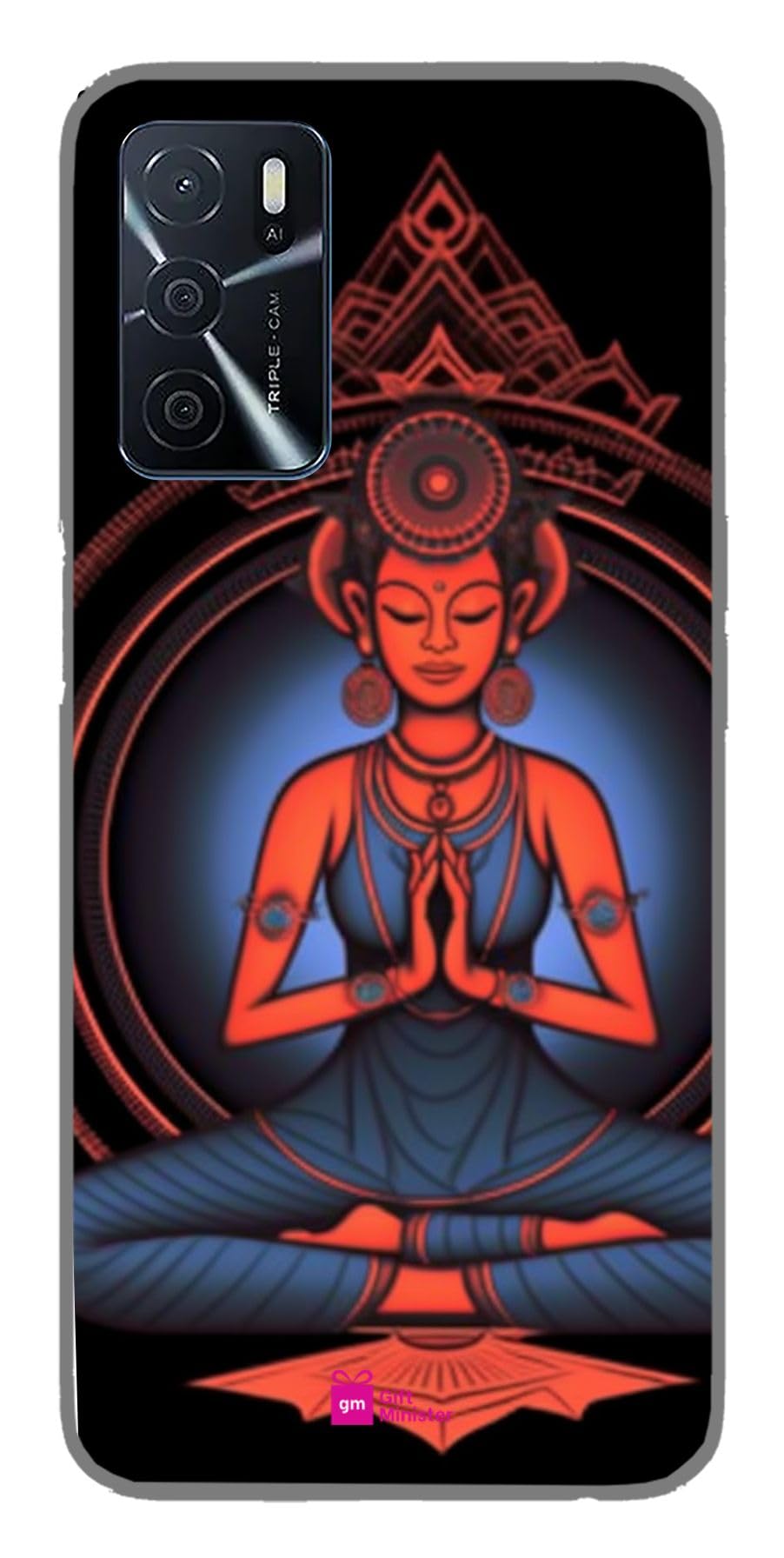Gift MinisterSilicone Designer Cover for Oppo A16 Midnight Bluenone - Karpa Yoga Logo Black Album Covers Serenity Harmony White Purism Oriental Flexible Lightweight Dustproof 1Pcs 16964