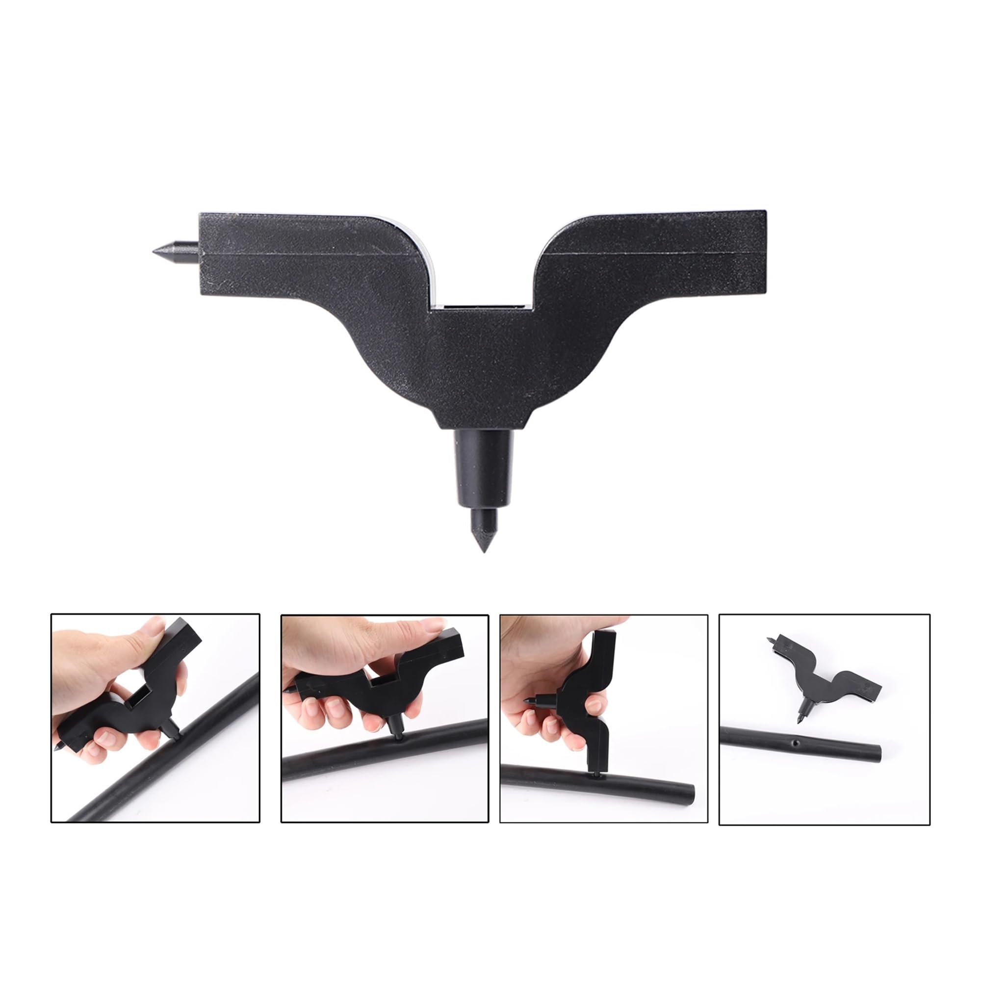 Conectores oblicuos de púas para manguera de 1/4 pulgadas, codo en T, enchufe de extremo recto, acoplamiento de tubería de agua de jardín, caja de herramientas