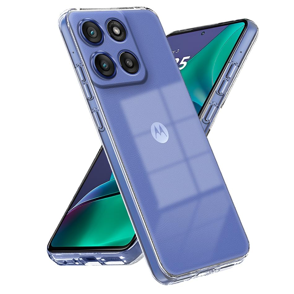 Image of JGD PRODUCTS for Moto Edge 60 Stylus 5G Premium Transparent Hybrid Soft Slim Dust Proof Back Case Cover with Camera Protection