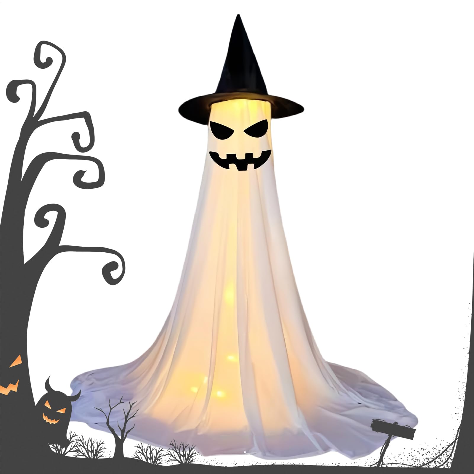 Decorazioni Halloween Fantasmi Decorazione per Feste di Halloween da | Ornamenti Gotici Spaventosi per Feste da Portico Cucina Soggiorno Giardino Casa