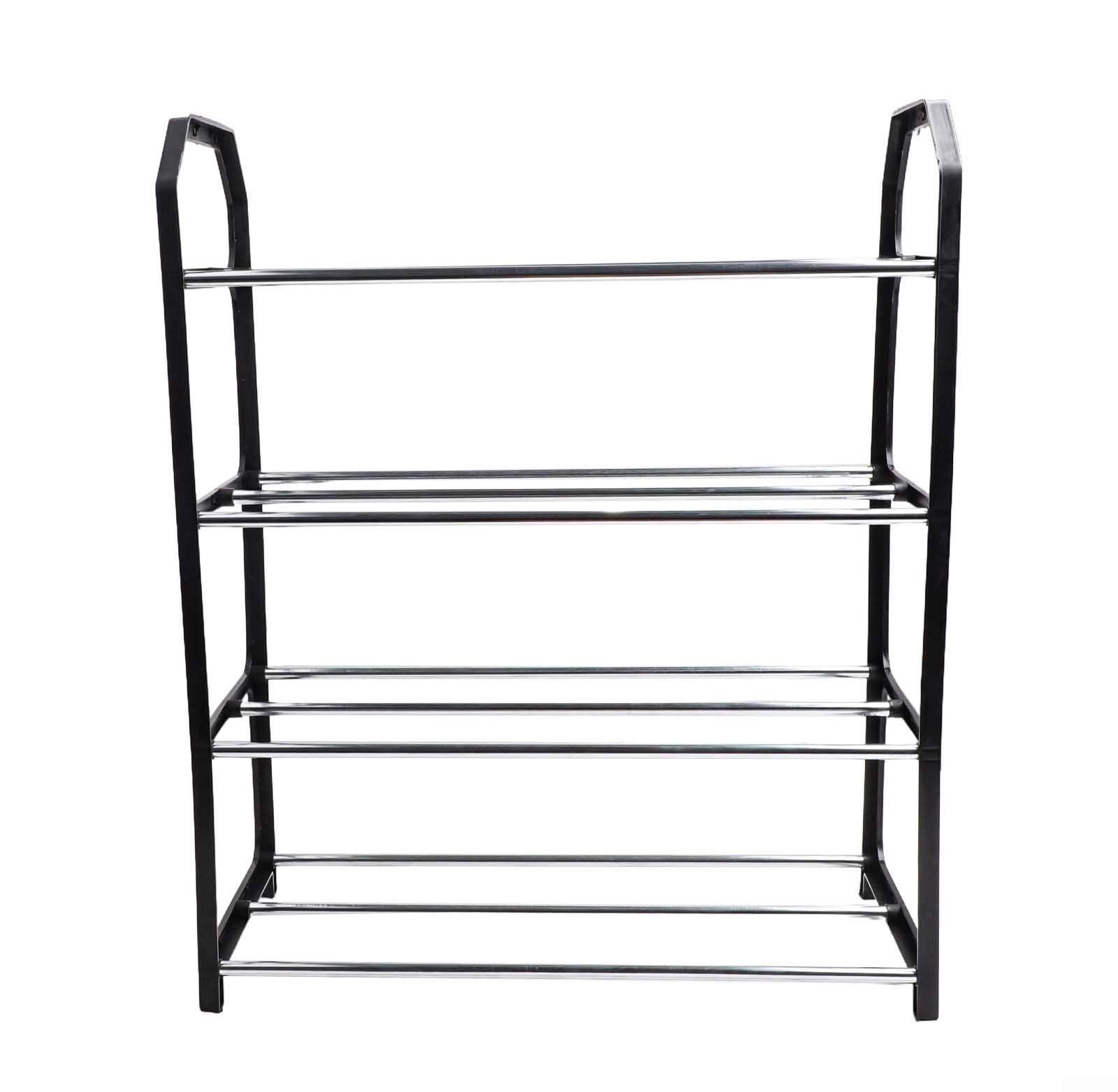 Zapatero De Metal Negro – Organizador De Almacenamiento Para Sala, Dormitorio O Armario