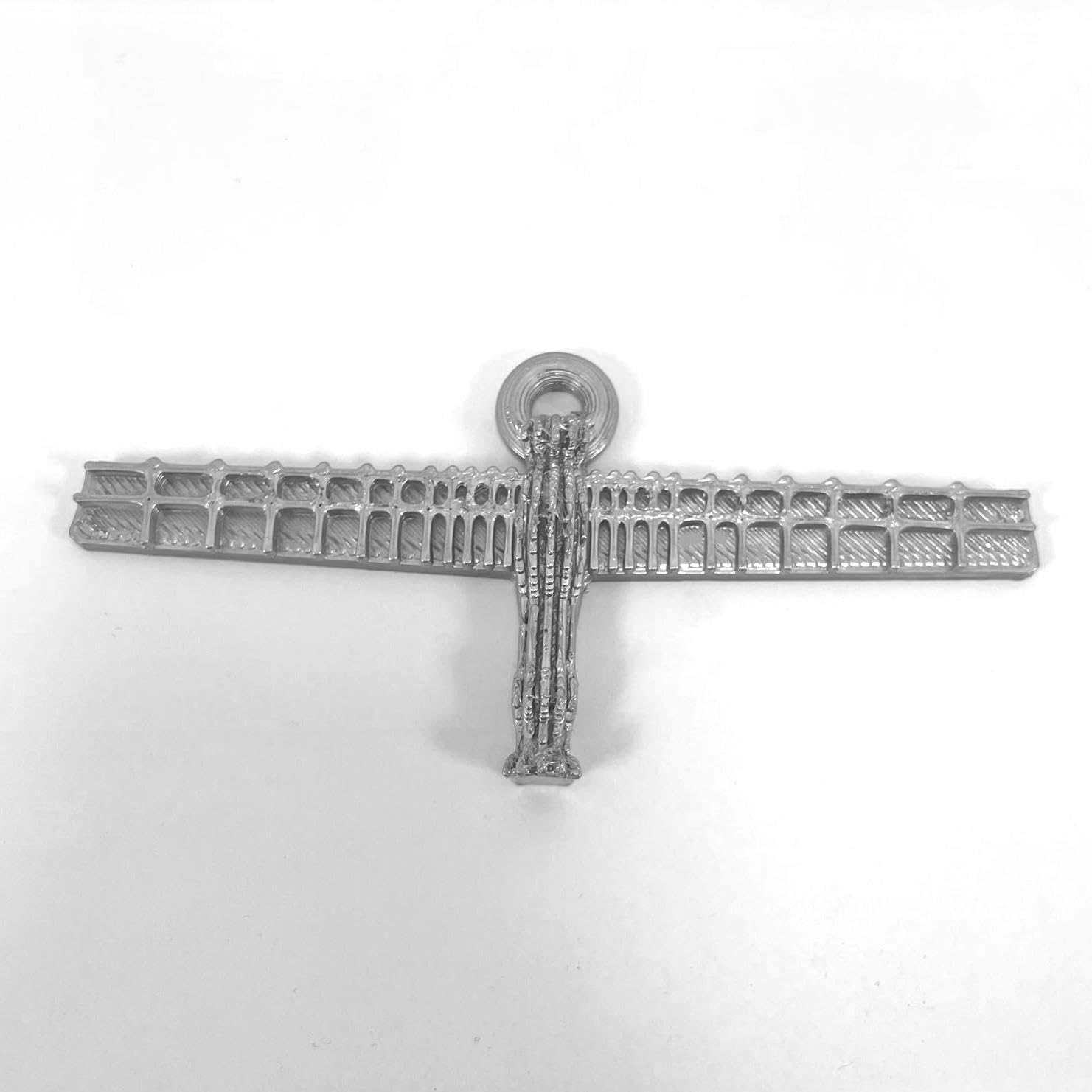 3D Cabin Silver Angel Of The North Christmas Tree Bauble Decoration Ornament For Christmas Xmas Noel