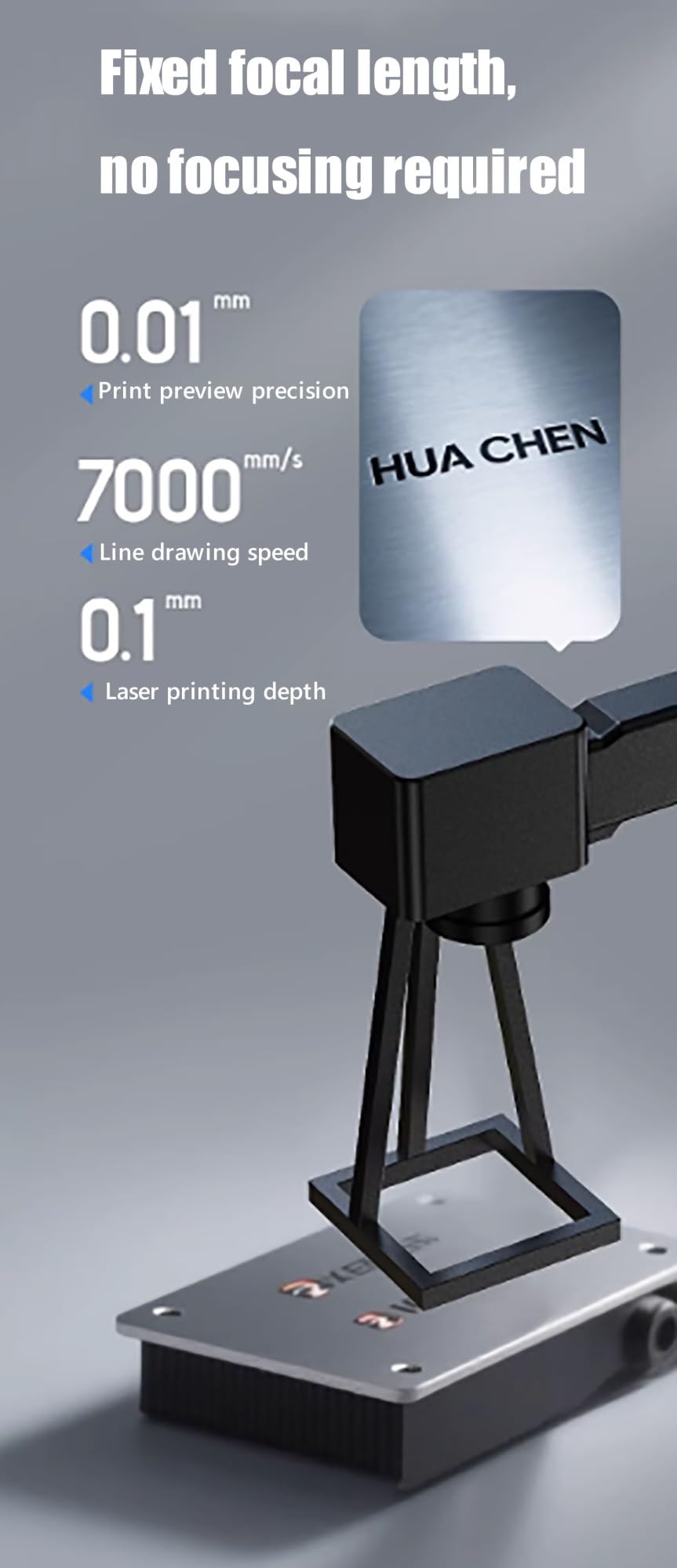 Ręczna maszyna do grawerowania laserowego o mocy 20 W/30 W/50 W, prędkość grawerowania laserowego 16000 mm/s, odpowiednia do biżuterii, metalu, skóry, nieśmiertelników itp.(50W)