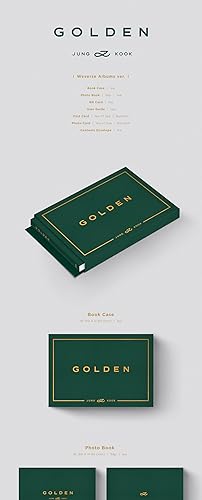 Miniatura 9 de BTS Jungkook Golden 1st Contenido del álbum en solitario+Photobook+Photocard+Tracking Jung Kook (versión sólida estándar)