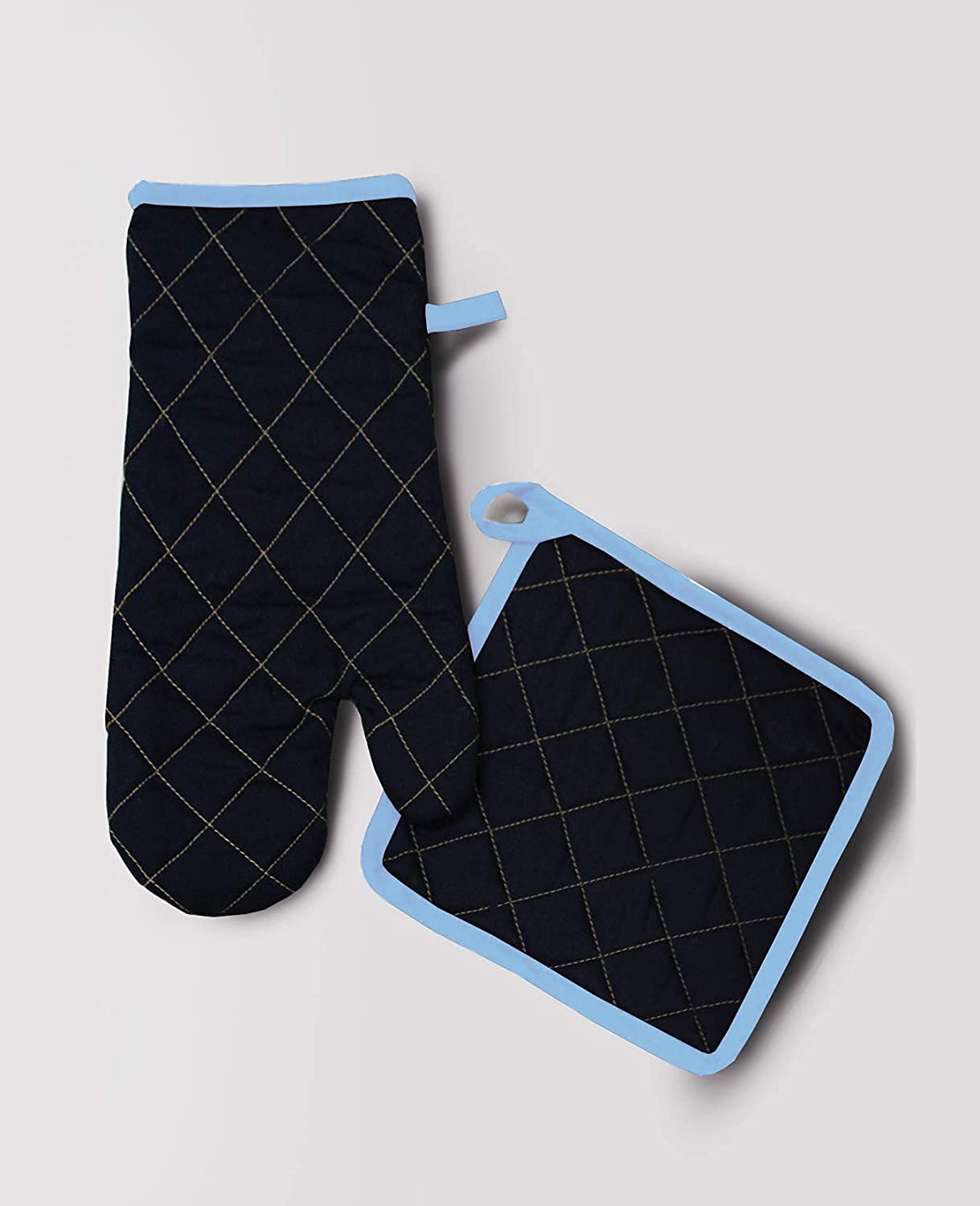 Blue EarthBlue Earth Cotton Oven Glove Microwave Oven Heat Resistant Mitts Non-Slip Oven Mitts Baking Microwave Gloves (Multi Color & Multi Design)