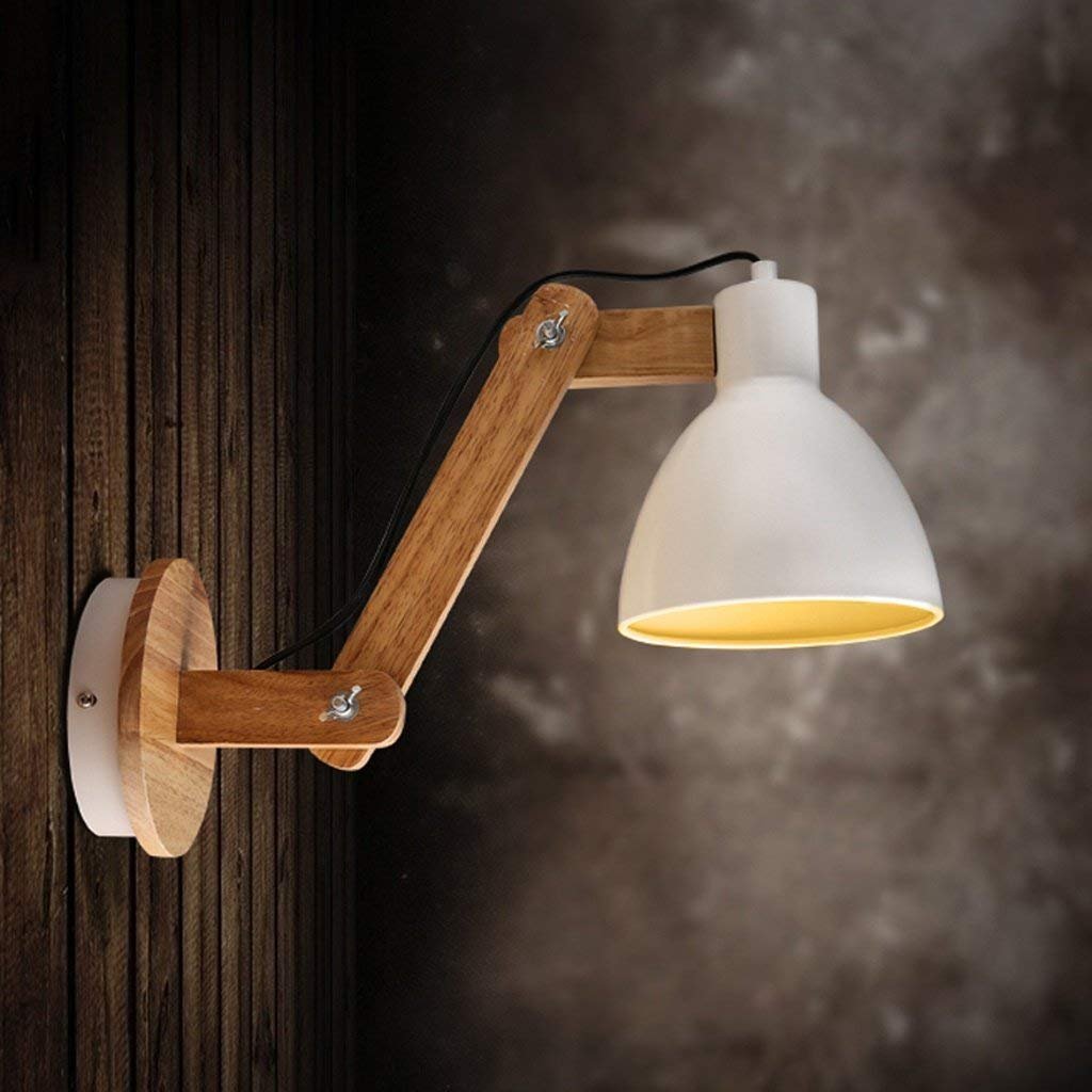 Lámpara de pared de madera orientable con diseño retro de personalidad GZ 6