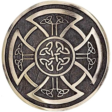 Mens Scottish Kilt Belt Buckle with Celtic Design Cover