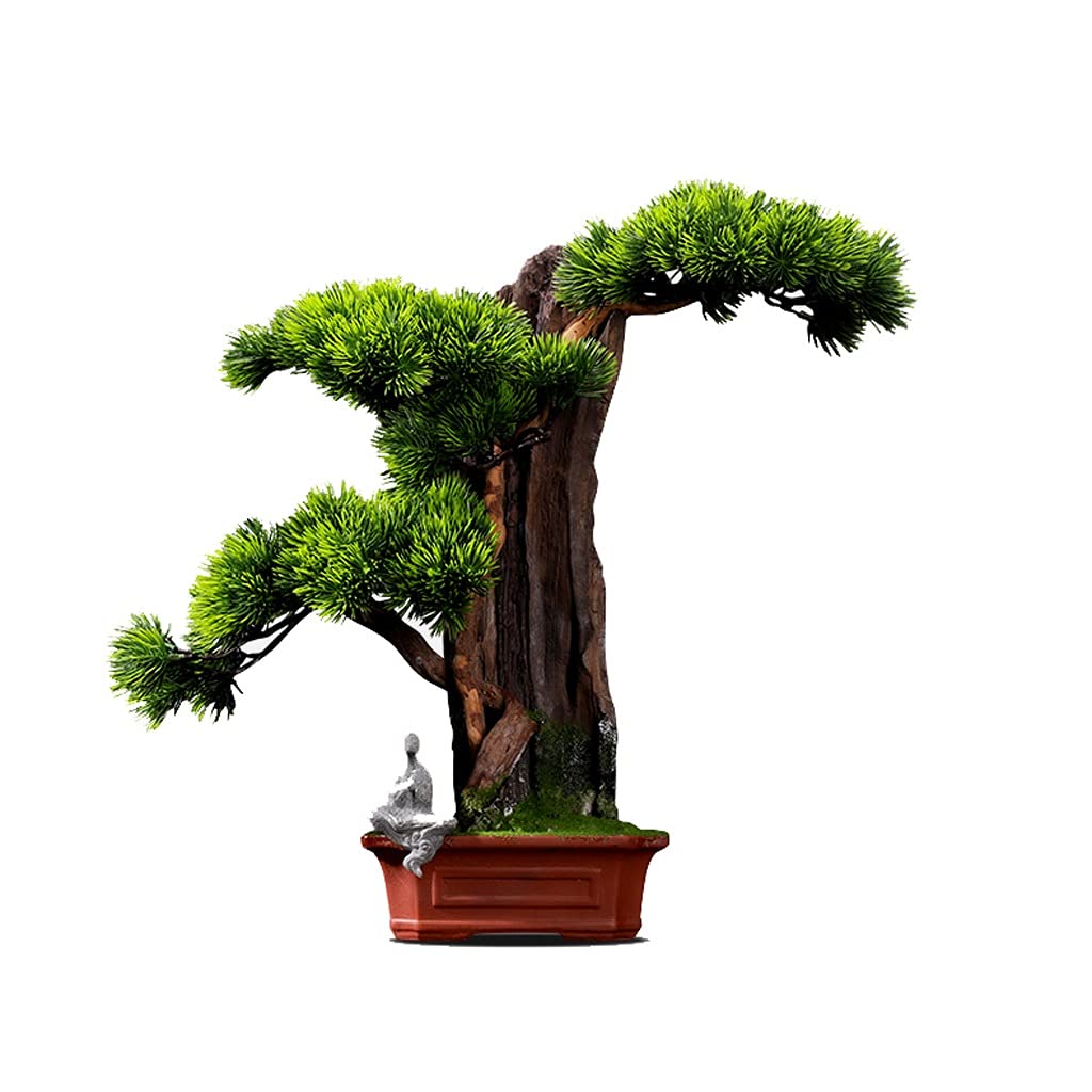 Sztuczne rośliny domowe Sztuczne rośliny Witamy Sosna Bonsai Fałszywe Zielone Rośliny Wnętrze Dekoracji Kreatywny Salon Doniczkowy Biurko Dekoracje Ozdoby 19,3 cale Sztuczne rośliny