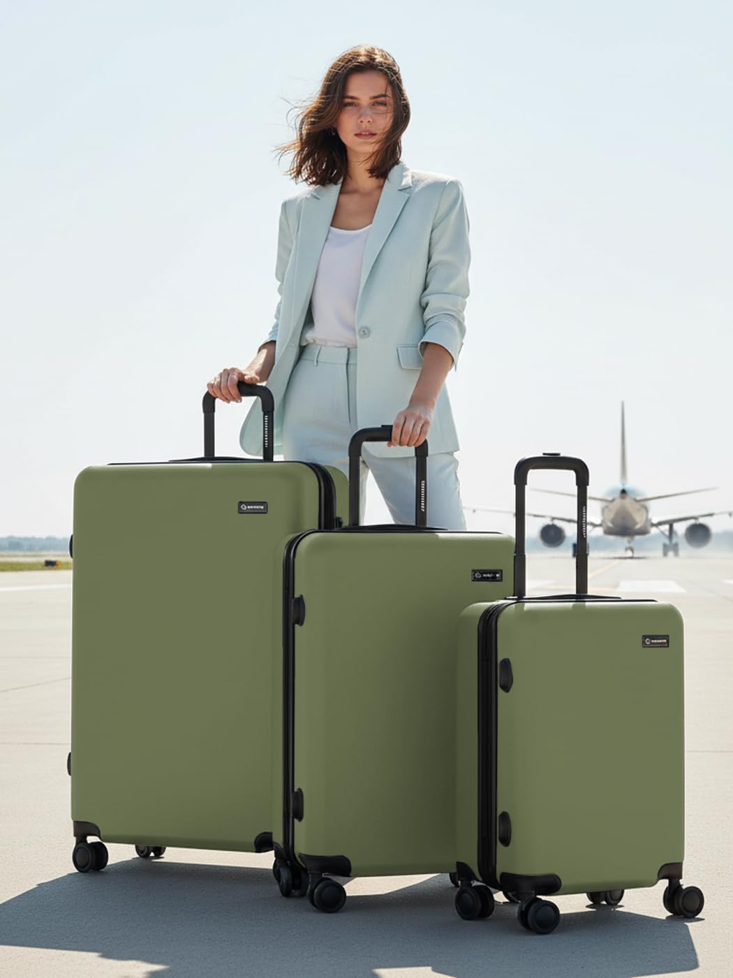 Smartbox Hartschalen Koffer-Set 3-teilig für Damen & Herren | leichte & stabile Reise-Trolleys aus hochwertigem & robustem ABS-Material | 4-Doppelrollen & Zahlenschloss (Edition 05)