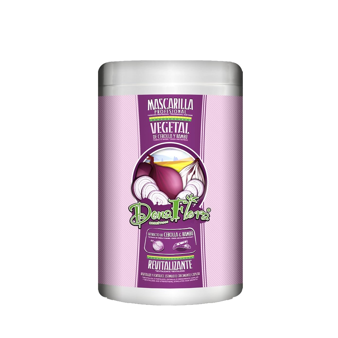 Dona Flora onion and bamboo mask 1 kg onion and bamboo Mask, UNIQUE, 1 l (Pack of 1)