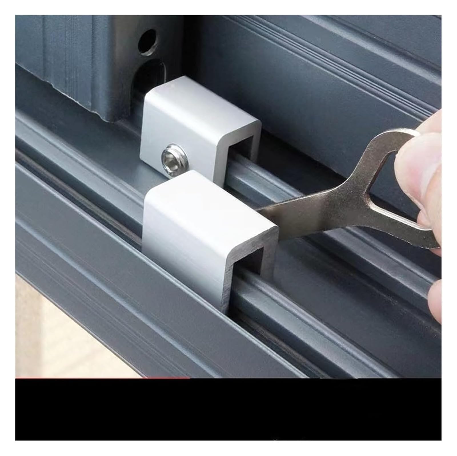 Blokada okna ze stopu aluminium z kluczami | Srebro 1/10 szt.: drzwi przesuwne, okno przesuwne, jednostka klimatyzacyjna, z kluczami(10pcs)