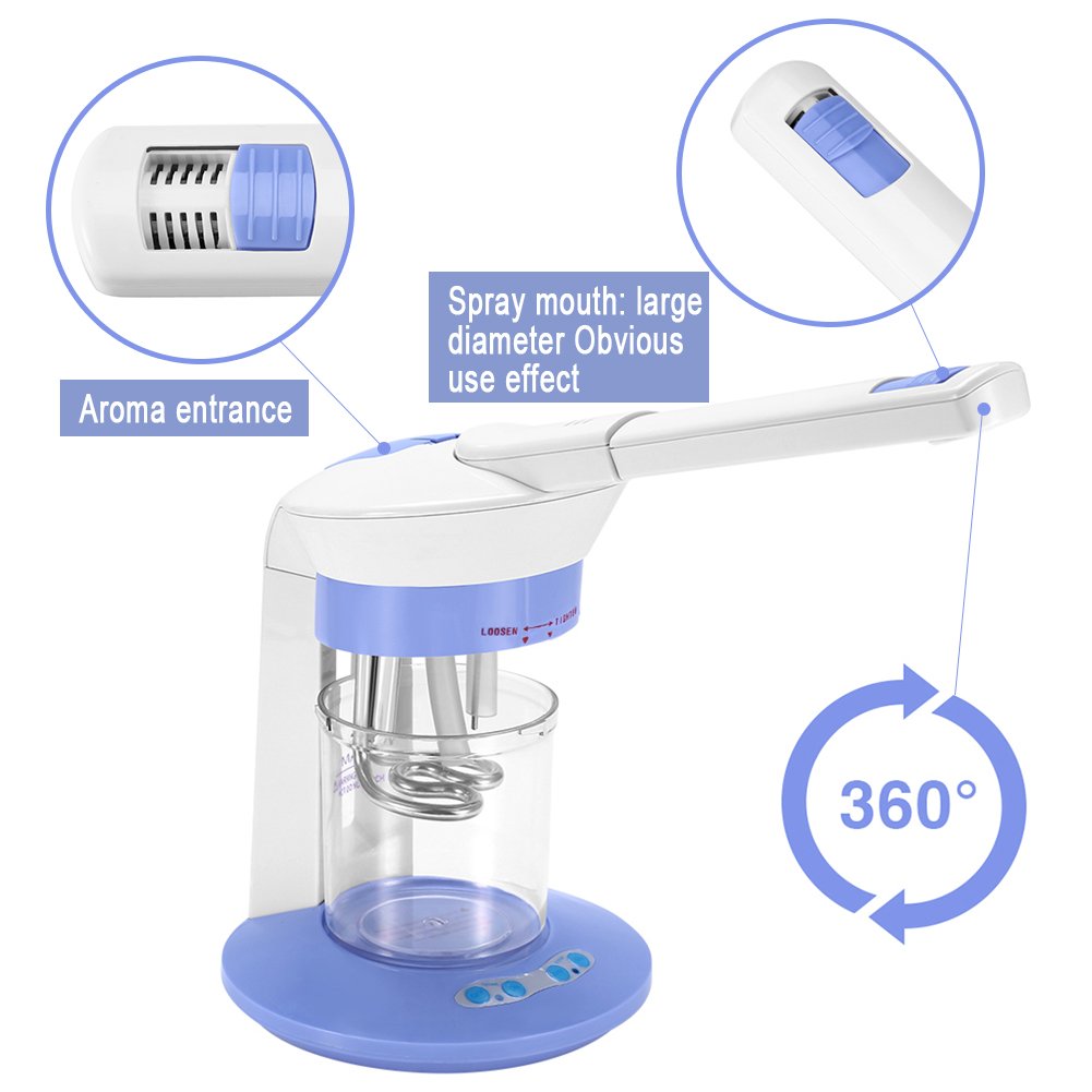 Vaporizzatore Viso 2 In 1, Spruzzatore Ionico A Vapore Per Ozono Salon Spa, Macchina Per La Cura Della Bellezza Della Pelle, Vaporizzatore Per Nebulizzazione Spa(Eu)
