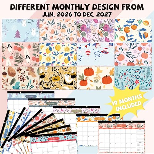 Image of GuassLee Desk Calendar 2026-2027, Desk Top Calendar from Jun. 2026 to Dec. 2027, 17 inch x 11.5 inch Large School Year Desk Wall Calendar with To-Do List and Notes for Office School Home Teacher Planning
