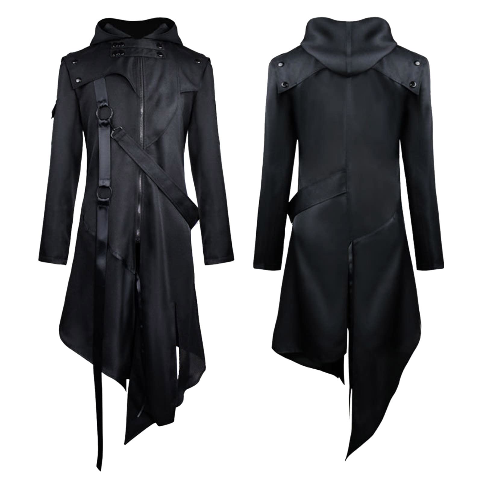 Herren Steampunk Mantel, Smoking Retro Renaissance Gothic Viktorianischen Mantel Halloween Karneval Kostüm Für Herren Vintage Mittelalter Jacke Gotisch Mantel Herren, Smoking Für Karneval Fashing