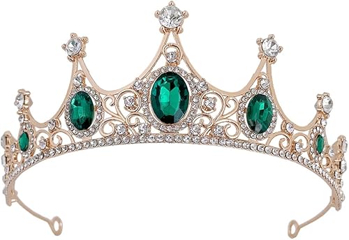 Beaupretty Tiaras y corona para mujer con diamantes de imitación para boda, diadema de novia, disfraz de Halloween, color rojo