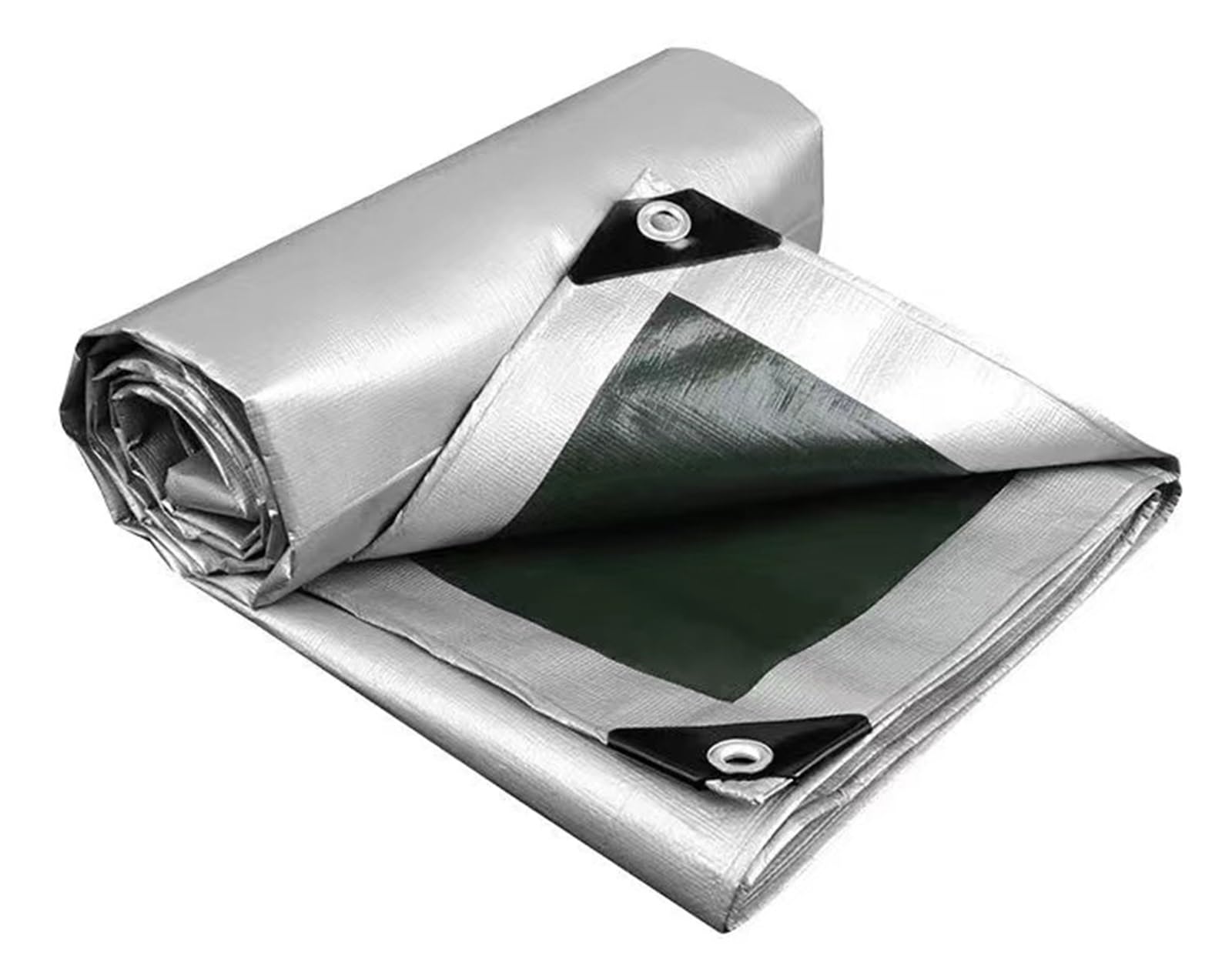 Waterproof Tarp, PE Tarpaulin Cover Multicolor Multiple Sizes Outdoor Use(Green Silve,3x4m)